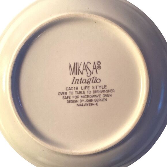 Mikasa Intaglio Lifestyle Geometric Cereal Bowls Design by John Bergen Set Of 2 - Picture 5 of 5